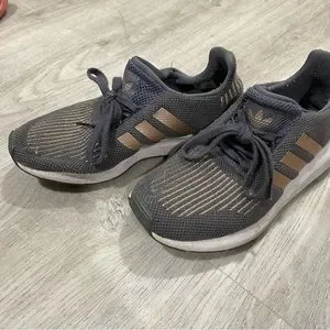 adidas | Shoes | Adidas Swift Run Gray Rose Gold Sneakers Size 5 | Poshmark